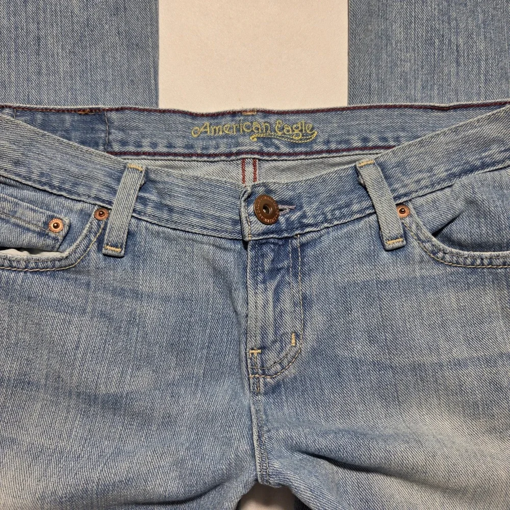 American‎ Eagle Vintage Y2K Low Rise Bootcut Jeans Light Wash Hipster Fit 8 Reg